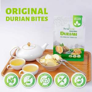Chips de Durian Dulces Sin Azúcar Añadido, Proceso de Liofilización, Listos para Comer, 100% Durian Natural, Snack de Fruta Liofilizada - Product Image 6
