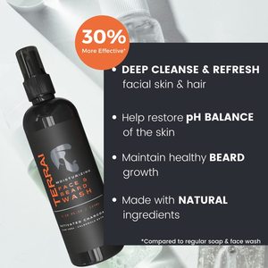 Jabón Facial y para Barba Desintoxicante con Carbón Activado para Hombres, Anticontaminación, Limpieza Profunda de Poros, Control de Grasa, Elimina la Suciedad 100ml - Product Image 3