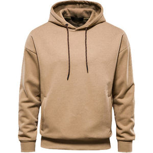 Sweat à capuche classique 2026 en gros, avec cordon de serrage et broderie, 100 % coton respirant, impression personnalisée, par le fabricant - Product Image 1