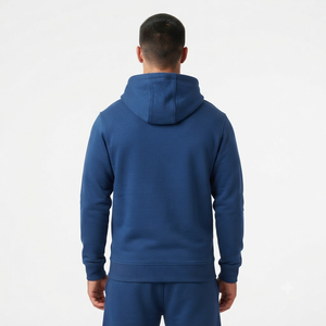 Custom Wool/Nylon <b>Zip</b> Hoodie Oversized Fit Solid Color French Terry Premium Eco-Friendly Sporty Winter High Quality Men's Hoodie - Product Image 3