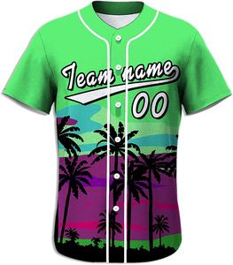 Fully Sublimated Baseball Jersey Button <b>Down</b> Personalized Name Number Baseball Shirts Sports Uniform - Product Image 5