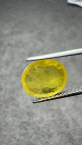 Saphir Jaune Naturel de 3,67 Ct, Coupe Ovale, Pierre Libre, Origine Bangkok, Certifié GIA, Pierre Précieuse pour Bijoux Personnalisés - Product Image 4