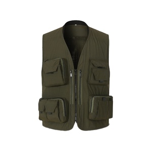 Veste de travail en toile pour homme, respirante, à séchage rapide, multi-poches, couleur unie, vente en gros - Product Image 3