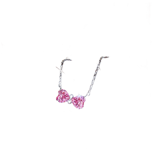 Collar con Colgante de Moissanita Chapado en Oro Blanco, Corte Marquesa, Forma de Luna, Cadena Minimalista, Joyería para Uso Diario de Mujer - Product Image 1