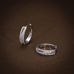 Pendientes de Aro Pequeños con Diamantes Cultivados en Laboratorio, 0.23CTW, Calidad F-G VVS-VS, Joyería de Diamantes para Uso Diario, para Mujer - Product Image 1