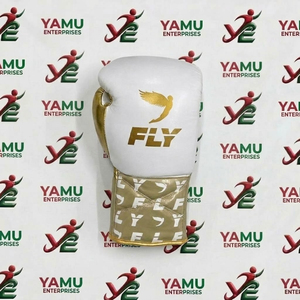 Guantes de Boxeo Premium Yamu de Cuero con Cordones, Blancos y Dorados, Dedos Completos, Absorción de Humedad, para Entrenamiento y Sparring de Boxeo y Kickboxing - Product Image 6