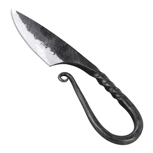 Couteau médiéval fait main en acier carbone, lame fixe, style médiéval traditionnel, pour le camping en plein air, le bushcraft, objet de collection, cadeau - Product Image 1