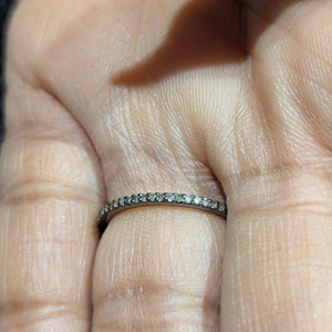 Bague empilable REYES en argent sterling 925 avec diamants naturels, style éternité complète, pour femme, bijoux fins de luxe victorien - Product Image 3
