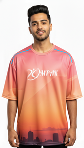 เสื้อยืดโอเวอร์ไซส์สไตล์สตรีทแวร์สำหรับผู้ชาย พิมพ์ลายแบบซับลิเมชั่น ลำลอง ใส่ได้ทุกวัน ทันสมัย - Product Image 3