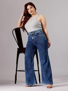 Abdul Royal World Export Women's <b>Boot</b> Cut Mid-Rise Denim Jeans Soft Breathable Cotton Fabric Vintage Design Color Fade Proof - Product Image 5