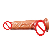 Dildo artificiel souple populaire pour usage anal et vaginal, masturbateur féminin, manuel, double couche, en silicone liquide, étanche, portable, bâton de massage