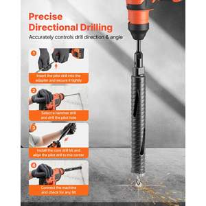 Broca de Diamante para Perforación en Seco de 1-1/2 Pulgadas de Diámetro, Profundidad de Perforación de 9-1/2 Pulgadas, Broca Interna de 5/8-11 para Mampostería, Broca para Concreto - Product Image 5