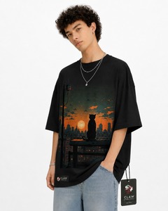 เสื้อยืดคอกลมชาย คุณภาพพรีเมียม ผ้าฝ้าย 100% ลายพิมพ์สตรีทแวร์ ออกแบบโลโก้ได้ตามต้องการ เสื้อยืดเปล่าสำหรับงาน OEM - Product Image 5