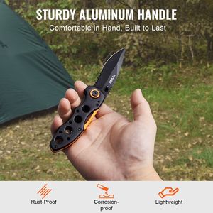 Coltello tascabile con impugnatura In alluminio a lama 7 cr17mov 3 pollici/7.6 cm coltello affilato e utensile - Product Image 4