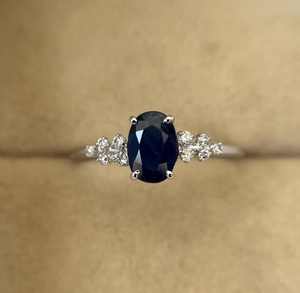 Bague en saphir bleu royal, saphir naturel, bague de fiançailles en saphir bleu, cadeau pour un être cher, bijoux - Product Image 1