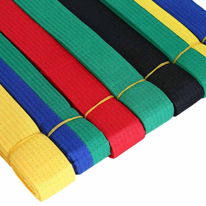 Custom Logo 100% Cotton Stretch Multi-Color Stripe Lightweight Breathable Durable Unisex Martial <b>Arts</b> Training Belt Judo BJJ - Product Image 3
