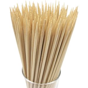 Brochettes en bambou naturel de 12 pouces pour kabobs, fontaines à chocolat, barbecues, cuisine, amuse-gueules, fruits, cocktails et grillades - Product Image 1