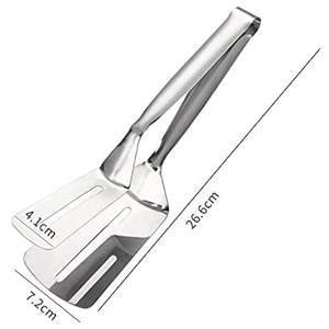 Pince de cuisine 10 pouces en acier inoxydable pour pâtes, salades, frites et pain |   Accueil - Product Image 6