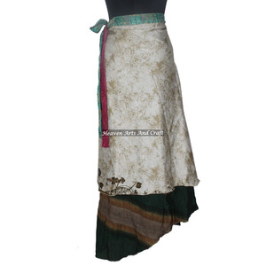 Nuevo Pareo de Seda Vintage Mágico de 36 Pulgadas de Largo, Falda Envolvente Tipo Tubo, Falda Envolvente de Seda Vintage Mágica Reversible de 38 Pulgadas para Mujer, Estilo Boho - Product Image 2