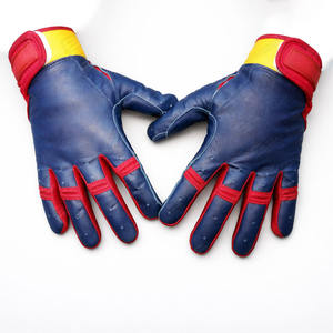 Nouveau manchette courte taille adulte gants de Baseball nouveau schéma de couleurs bleu marine jaune et marron combinaison de couleurs gants de frappeur de Baseball - Product Image 4