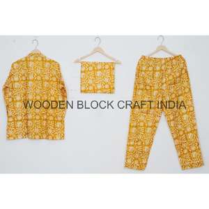 Ensemble de pyjama imprimé floral de haute qualité pour femmes, robe de nuit en coton doux, tenue de demoiselle d'honneur, pyjama en coton pour soirée - Product Image 5