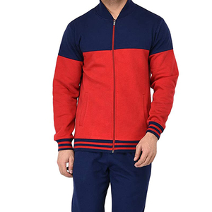 Survêtement homme color block à manches longues et col montant, coupe décontractée, tissu mi-lourd, idéal pour l'automne - Product Image 5