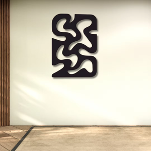 Arte Metálico Moderno Art Deco, Silueta Decorativa Hecha a Mano, Geometría Sagrada Tribal, Escultura de Pared de Hierro Fundido Cortada con Láser para Hogar y Jardín - Product Image 2