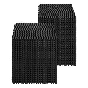 Tappetini Modulari 3,6x3,6m a Incastro con Cuscino, 50 Pezzi, Antiscivolo, Neri, in PP, per Drenaggio, Pavimentazione in Plastica a Incastro per Drenaggio - Product Image 4