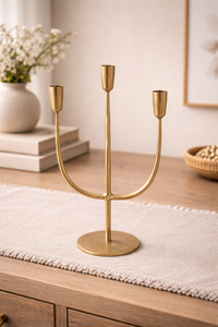 <b>Hammered</b> Metal Candle <b>Holder</b> Set – Decorative Iron Pillar Candle Stand for Home Decor <b>Hammered</b> Candle Pillar Brass Candle Stands - Product Image 6