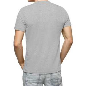 T-shirt à manches courtes col rond pour homme en coton uni disponible en grandes tailles - Product Image 5