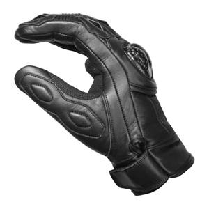 Gants de moto Samroz Sports en cuir véritable de haute qualité, respirants, écologiques, compatibles écran tactile, avec doublure en nylon antidérapante, protection poignet quatre doigts - Product Image 4