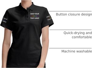 Chemises pour femmes en polyester respirant, logo personnalisé, manches courtes, golf, vierges - Product Image 3