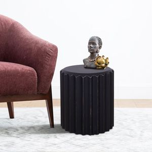 Table d'appoint Terrafab Nordic pour l'extérieur, tabouret de jardin décoratif naturel, table d'appoint unique pour salon, chambre, patio - Product Image 2