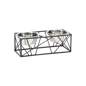 Cuenco de almacenamiento de comida de metal para perros de alta calidad con alimentador de diseño de flores Ideal para comida y agua perfecto para uso doméstico y en el jardín - Product Image 6