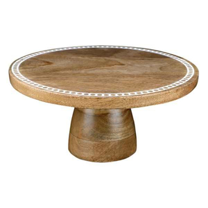 Premium Handcrafted Wood <b>Cake</b> Stand Eco-Friendly Wooden Pedestal Pastries and Farmhouse Table Decor for <b>Weddings</b> and Parties - Product Image 6