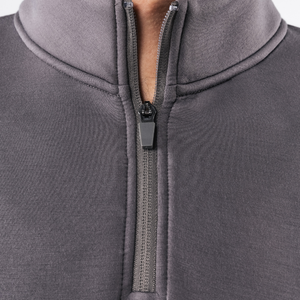 Sweat-shirt polaire demi-zip pour homme, manches longues, coupe oversize, décontracté, pour l'entraînement, fournisseur OEM en gros - Product Image 6