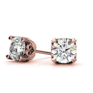 Best Quality Handmade 100% Natural Round Cut Lab Hearts On Top Lab Grown Diamond <b>Stud</b> <b>Earrings</b> For Wedding party Wear <b>Earrings</b> - Product Image 3