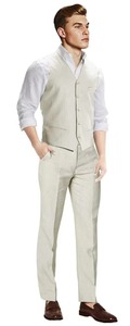 Men's British Style Single Breasted Velour Beaded <b>Pants</b> Suit - Product Image 3