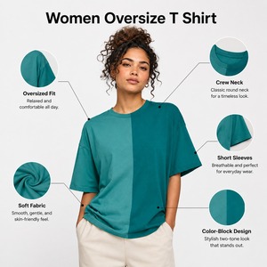 <b>Women</b> Oversize T <b>Shirts</b> Featuring Soft Material Relaxed Shape Comfortable Feel Easy Movement And Durable Quality - Product Image 6