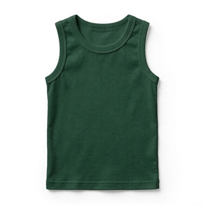 Camiseta sin Mangas para Niñas, 100% Premium, Cuello Redondo, Color Sólido, Verano, Ecológica, Transpirable, con Logotipo Personalizado, a la Moda - Product Image 4