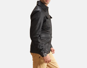 2026 New Arrival Men Genuine Leather <b>Jacket</b> Premium Cowhide Leather <b>Biker</b> <b>Jacket</b> High Quality Manufacturer - Product Image 6