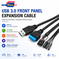 Cable USB 2.0/3.0 para Panel Frontal de Caja de Ordenador, PVC, Audio HD, 0.3m, Conductor de Cobre Puro, Suministro de Fábrica