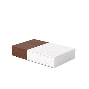 Tavolino da Caffè in Noce Stile Moderno con Due Comodi Spazi di Archiviazione - Product Image 2