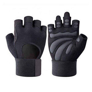 Durable <b>Half</b> Finger Fitness Gloves Padded Anti <b>Slip</b> Gym Gloves Breathable Weightlifting Workout Palm Protector - Product Image 5