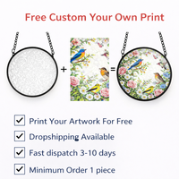 EffiPrint Art Deco – Décoration murale personnalisée en verre teinté à suspendre, idéale pour mariages et Noël