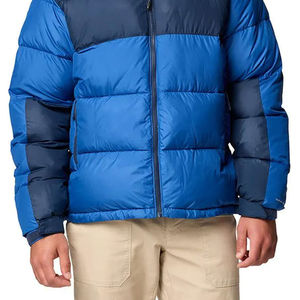 Veste matelassée pour homme de qualité supérieure, couleur bleue, coupe-vent, col montant, fermeture éclair, décontractée, hiver, épaisse, 100% polyester, coupe régulière - Product Image 5