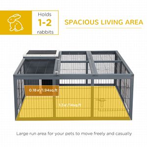 Casa para Mascotas Impermeable de Color Gris para Conejos y Animales Pequeños - Product Image 3