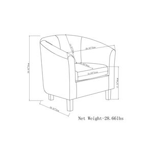 Poltrona Austin Stone Grey per Soggiorno - Product Image 4