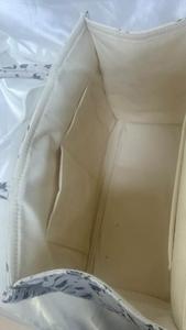 White Solid <b>Foldable</b> Mini Cotton Tote <b>Bag</b> with Shoulder Handle-Sunder Devi - Product Image 3