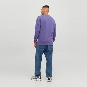 Sweat-shirt à col rond en molleton d'hiver, vente en gros, coupe oversize, personnalisable avec logo, manches longues, en coton - Product Image 3